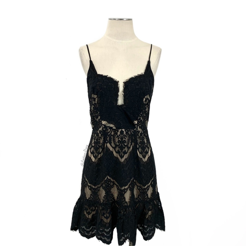 Saylor- Strappy Black Lace Dress Size Large